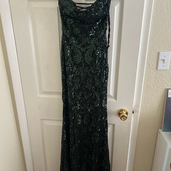 slim fit dress slacks Elegant Velvet Sequin Long Prom Dress